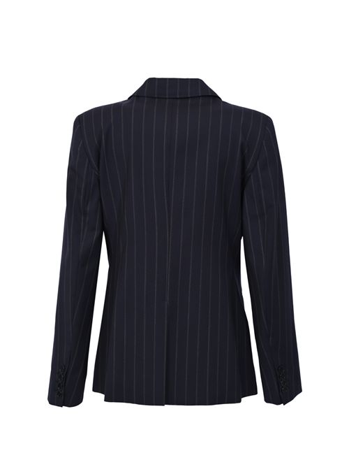 Blazer doppiopetto MSTONAGRO in lana gessata MAX MARA STUDIO | 2616041041600001